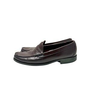 Vintage 90s Sebago Penny Loafers Women’s 10 W Burgundy Leather Classic Slip-On